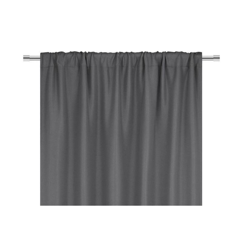 Zasłona z taśmą FAMOUS CHIC 135x270 szary